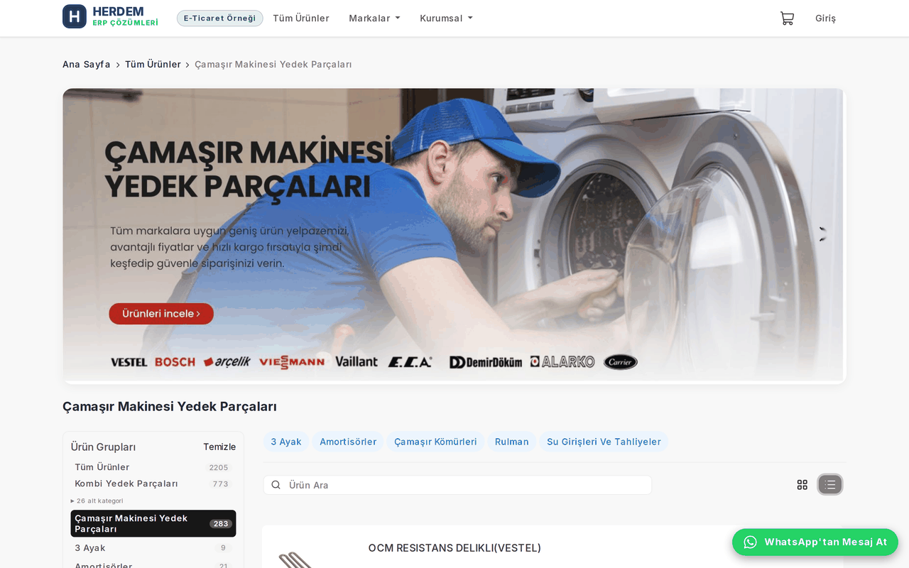 Kategori sayfası: filtreler ve ürün grupları